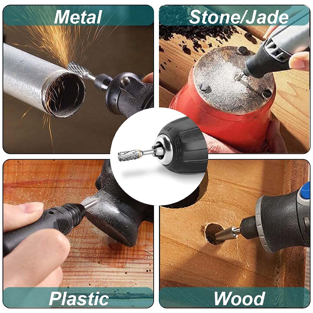 Fraise Rotative Pour Réparation Pneus - 12 Mm, Tige Carbure, Pour Perceuse Pneumatique, Forme Champignon