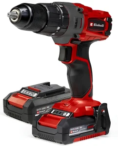 Test et Avis de l&rsquo;Einhell TE-CD 18/2 Li-i +64 : une perceuse-visseuse à percussion en kit ultra-complet