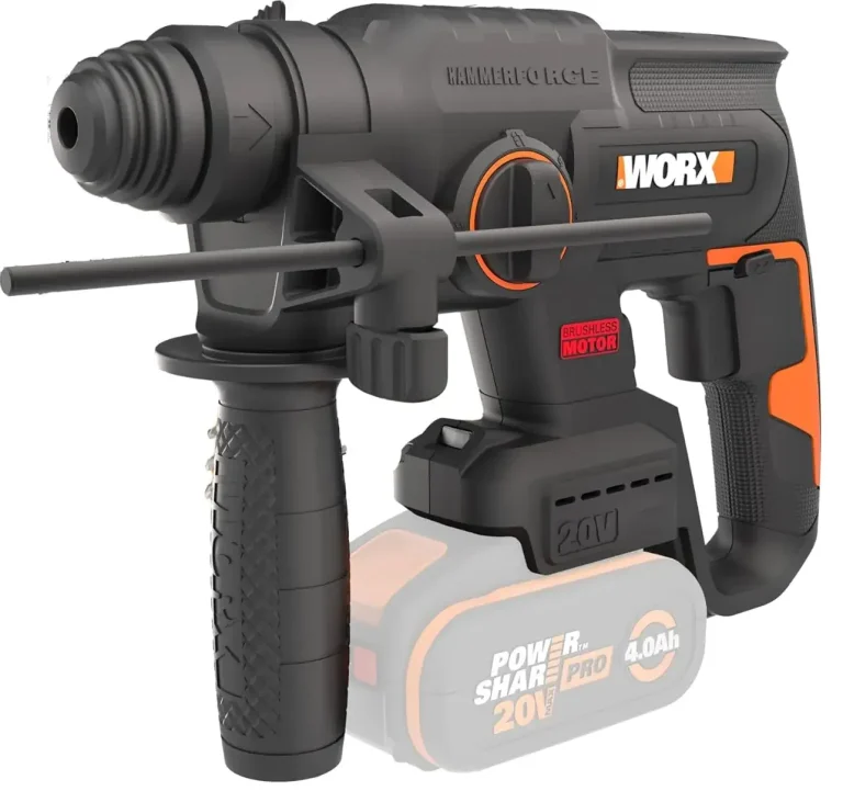 Test et Avis du Worx WX381 : un perforateur brushless 20V 2J avec burinage efficace